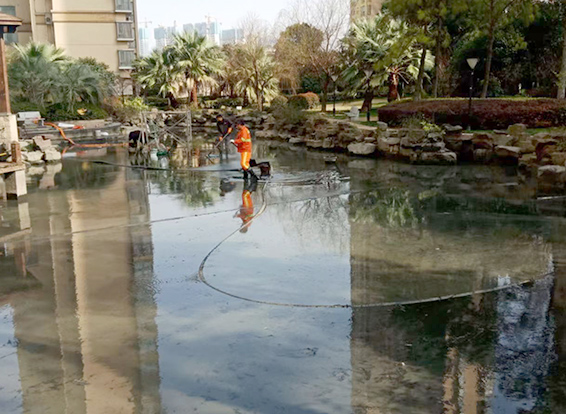 绩溪景观池淤泥清理